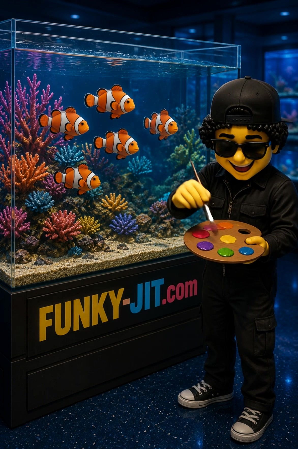 Funny Aquarium Video — Jitty Paints the Clownfish