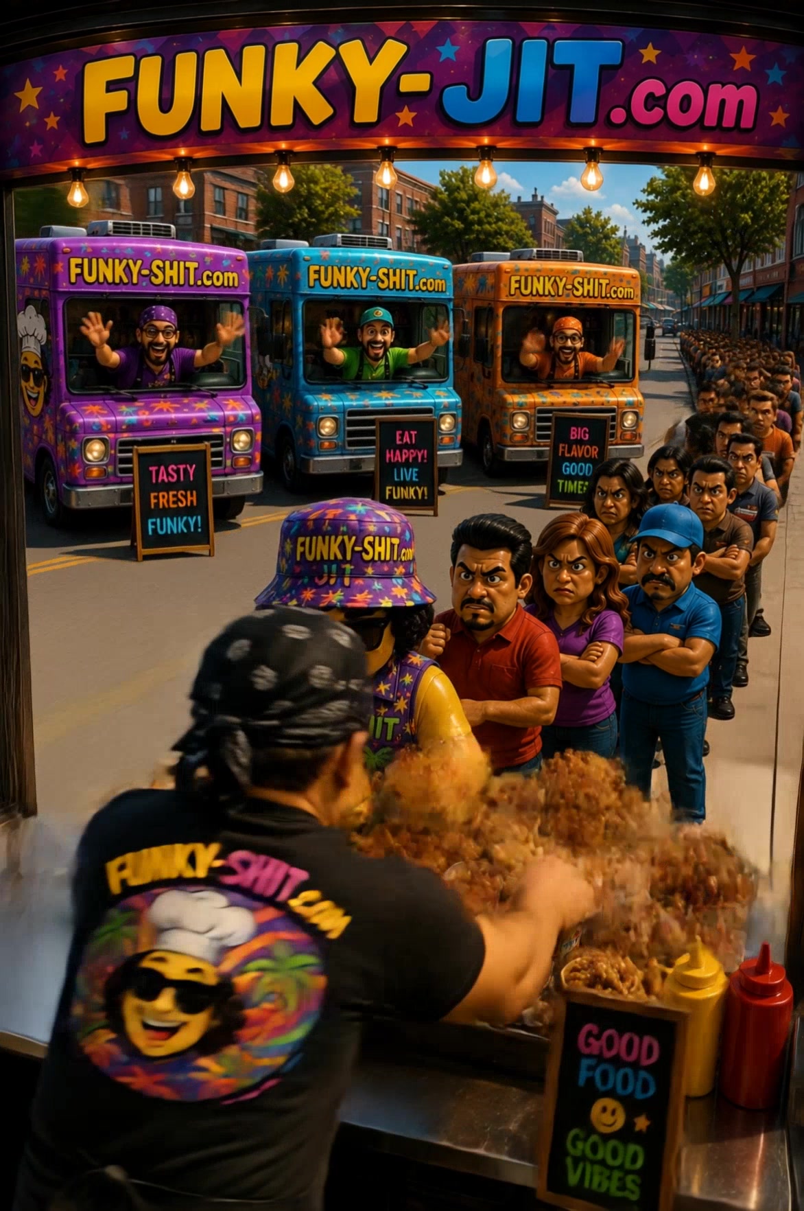 Funny Food Truck Video — Jitty Feeds the Whole Line