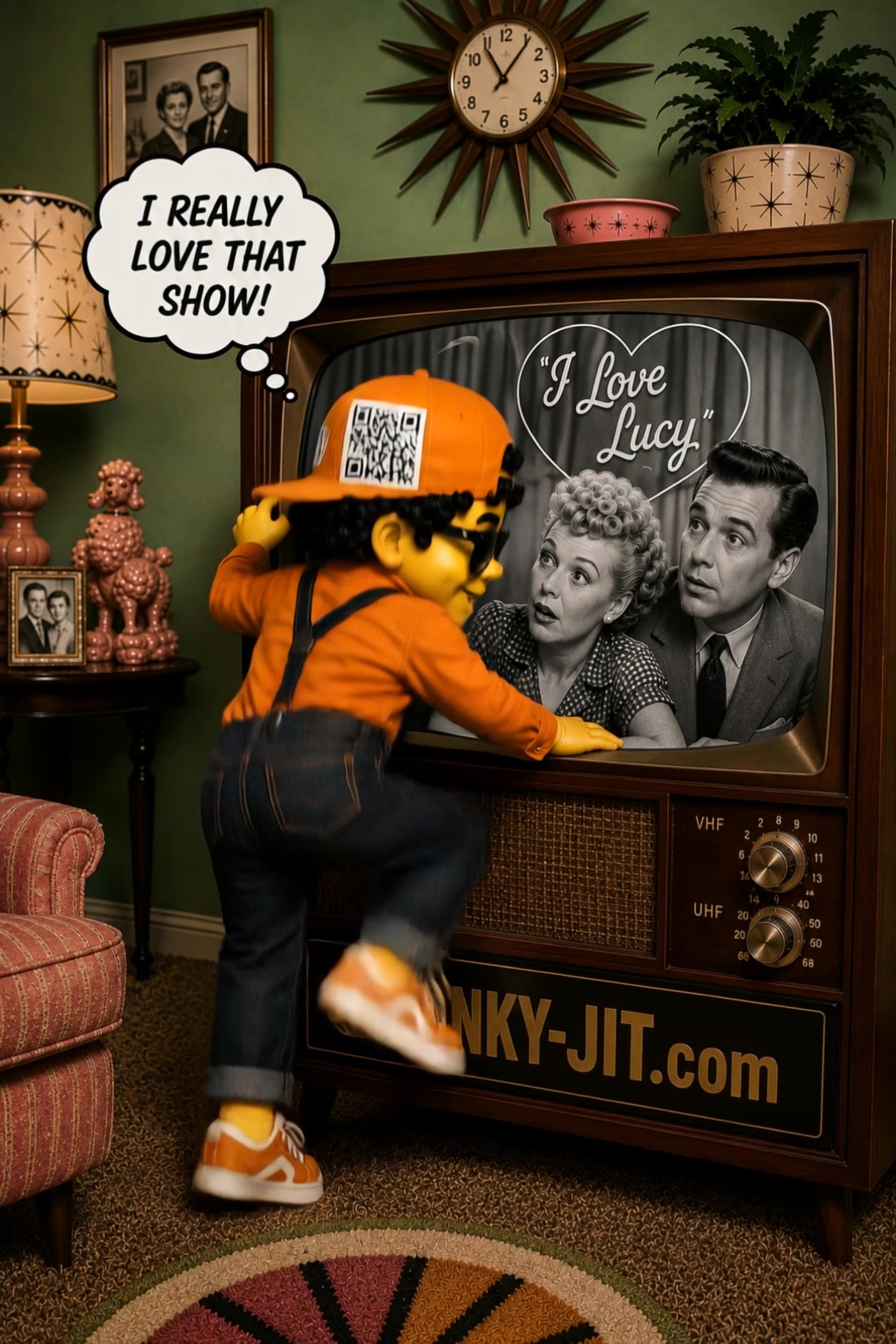 Funny I Love Lucy Video — Jitty Climbs Into the TV