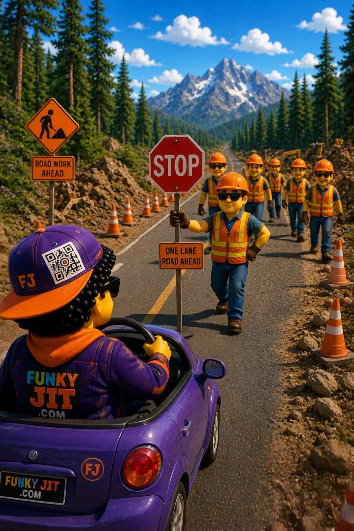 Funny Road Construction Video — Crew Takes a Picnic Break